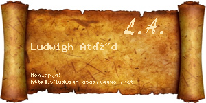 Ludwigh Atád névjegykártya